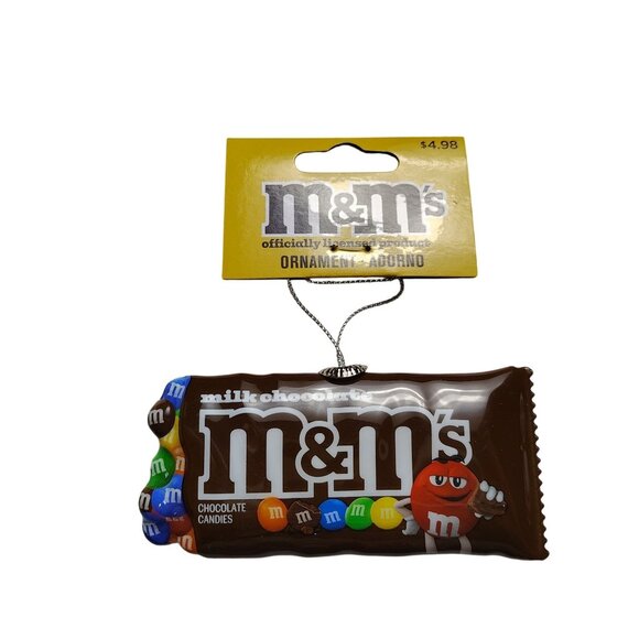 M&Ms Milk Chocolate Candy 4 inch Novelty Decoupage Ornament Decoration - Picture 1 of 2
